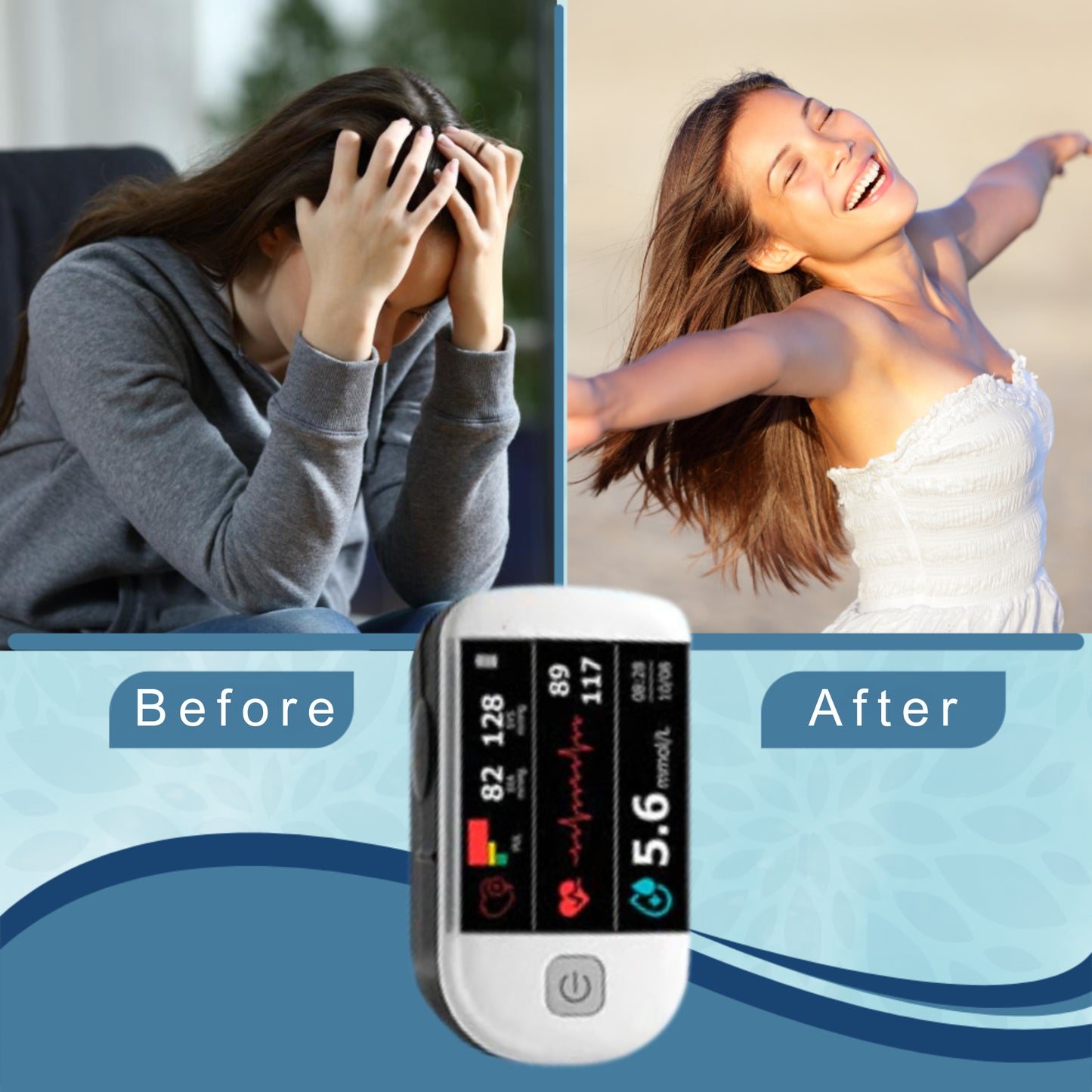 GlucoClick™ Pulse Oximeter | Beheer je diabetes 24/7 zonder naalden!