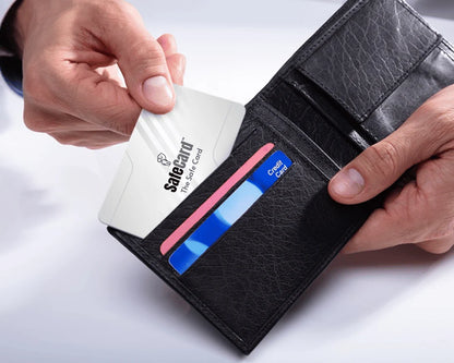 “SafeCard™ RFID Blocking Card Bescherm uw geld, gegevens en gemoedsrust!