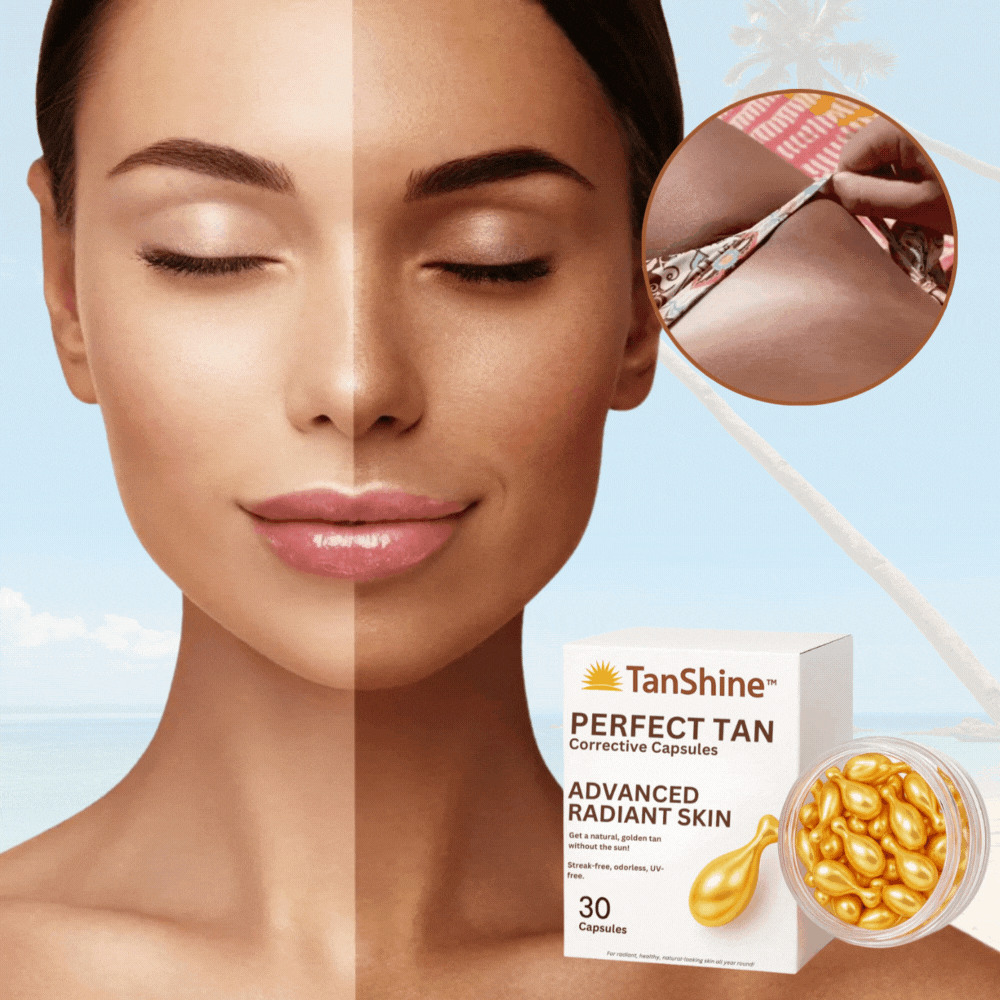 TanShine™ | Krijg een stralende, gelijkmatige bruine kleur in slechts 5 dagen zonder schade door UV-straling.