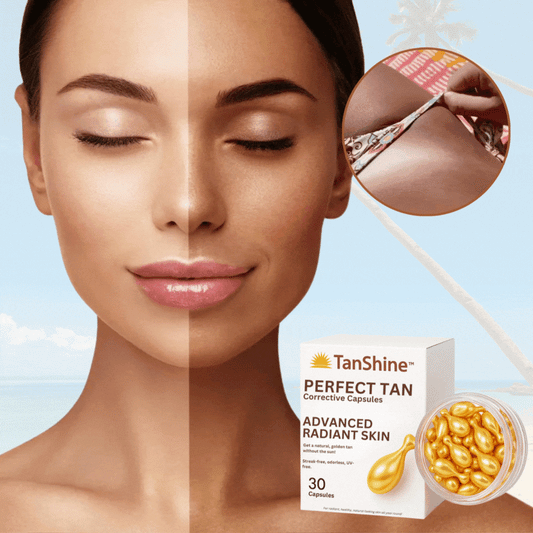 TanShine™ | Krijg een stralende, gelijkmatige bruine kleur in slechts 5 dagen zonder schade door UV-straling.